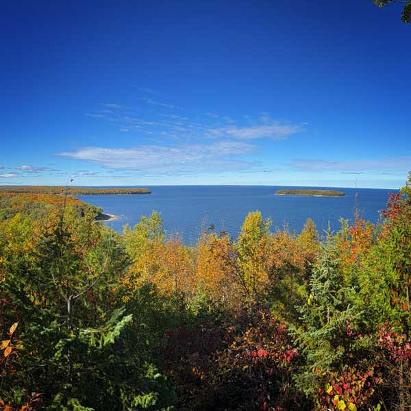 Door County Fall Colors Drive | Sturgeon Bay to Peninsula State Park (October 2025) 4 eagle tower view peninsula state park