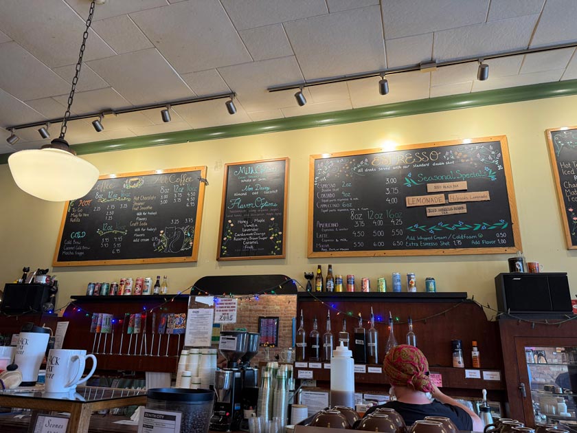 Coffee Near Copper Falls State Park 3 Black Cat Coffeehouse storefront in downtown Ashland, Wisconsin